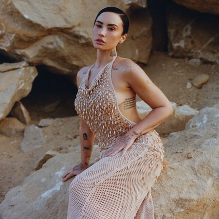Promo image for Who What Wear's November cover story with Demi Lovato. 